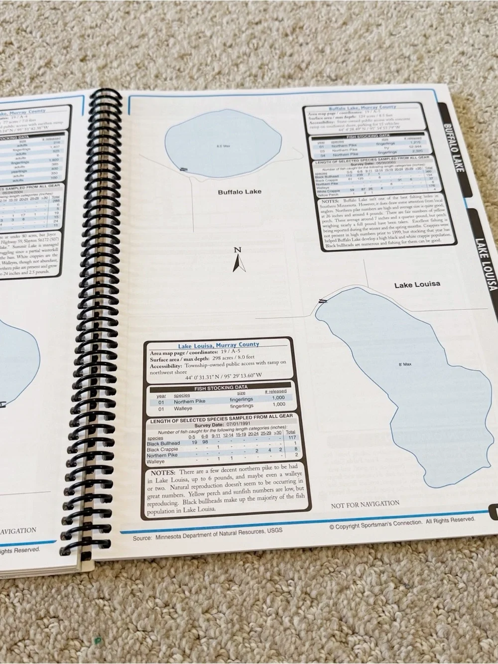 Southern Minnesota Fishing Maps Guide Book - Sportsman's Connection